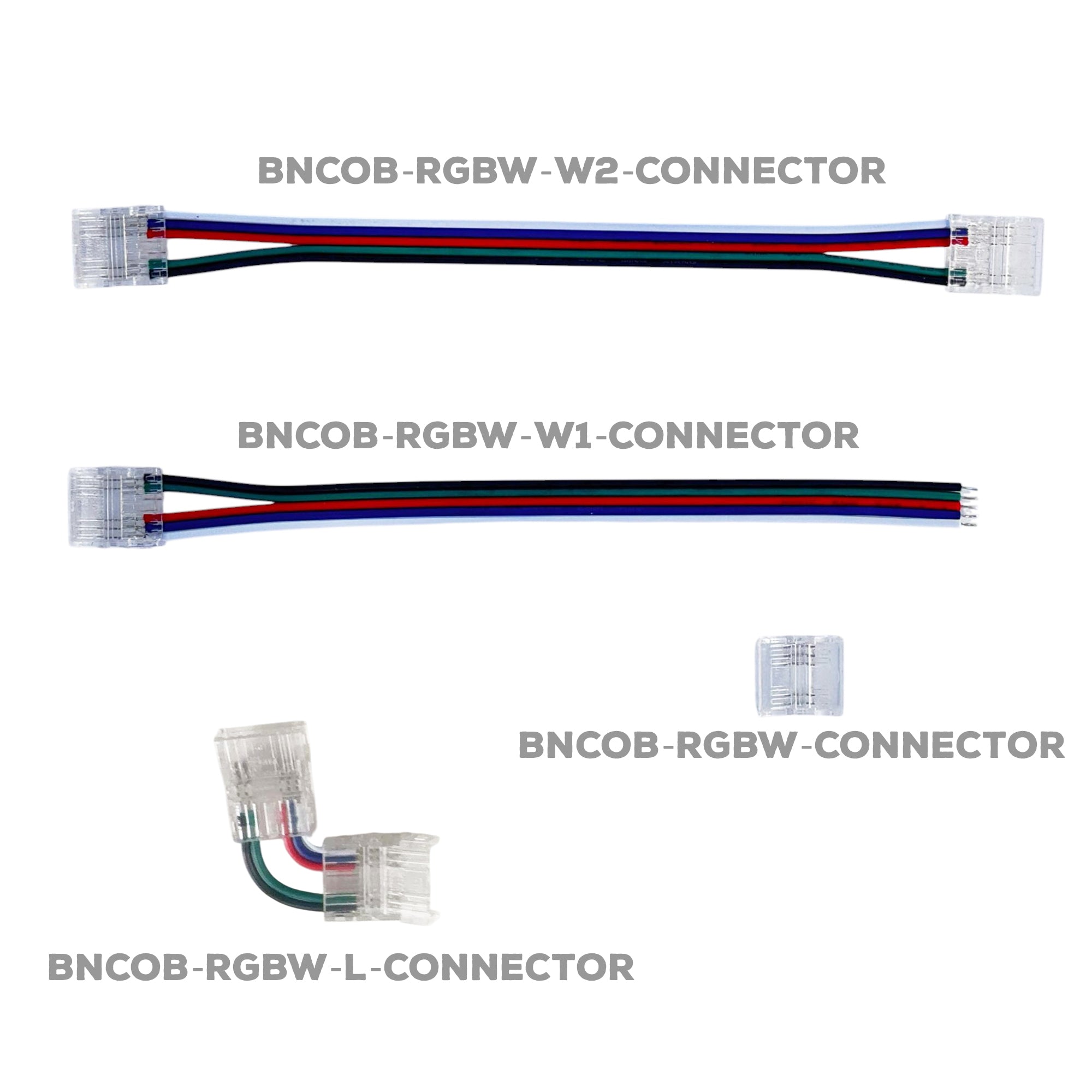 Connector For COB RGBW strip light, (12mm width)