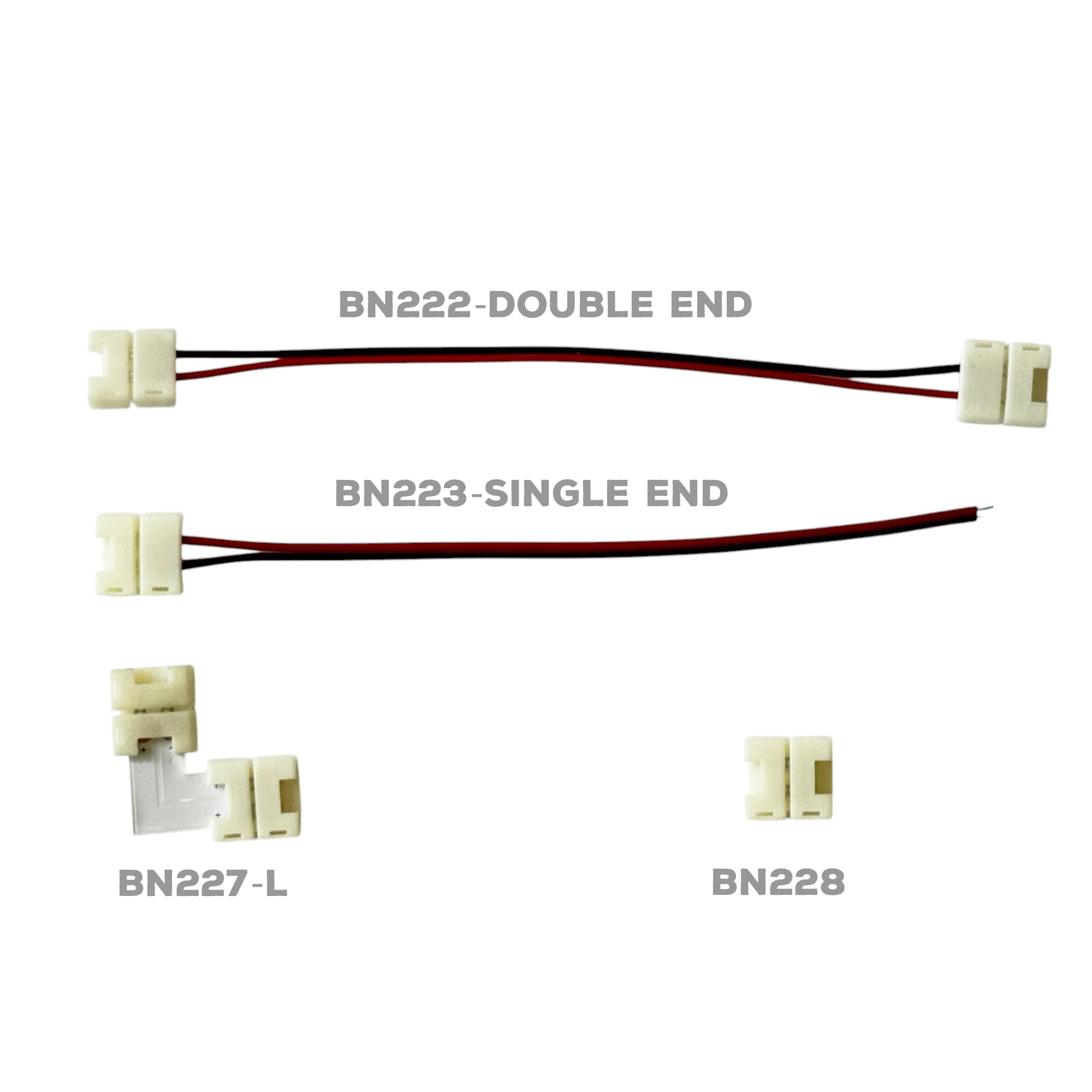 Connector, 12V/24V Single Color Strip