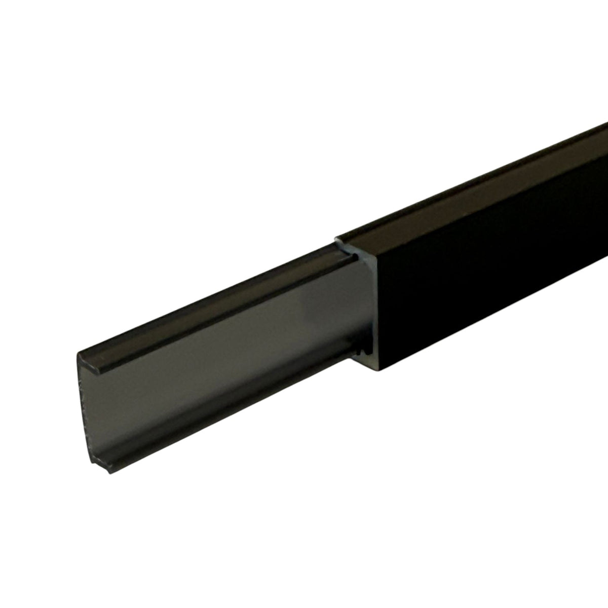 Low profile black aluminum channel with black diffuser for LED strips