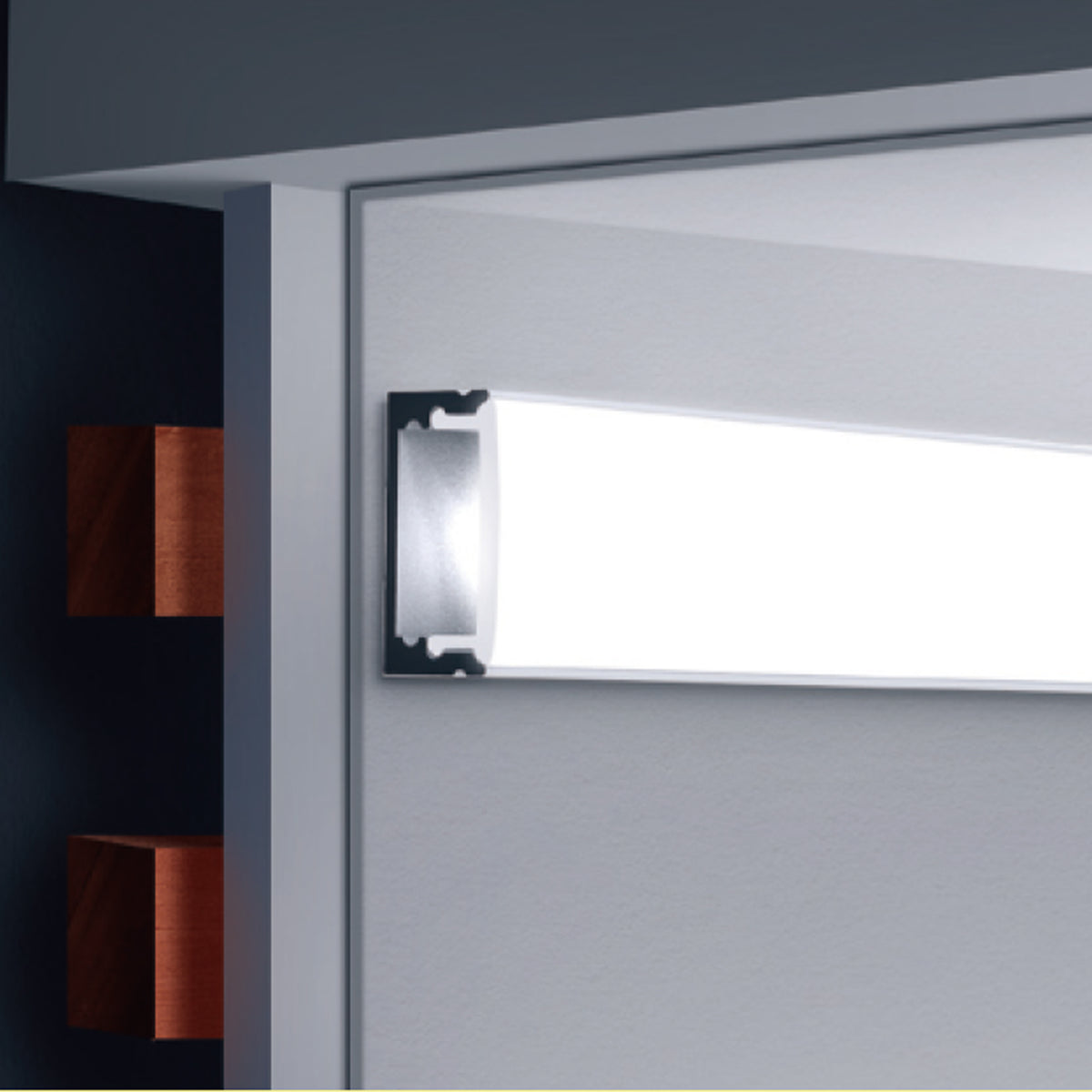 BN252M low profile LED aluminum channel for under cabinet linear lighting