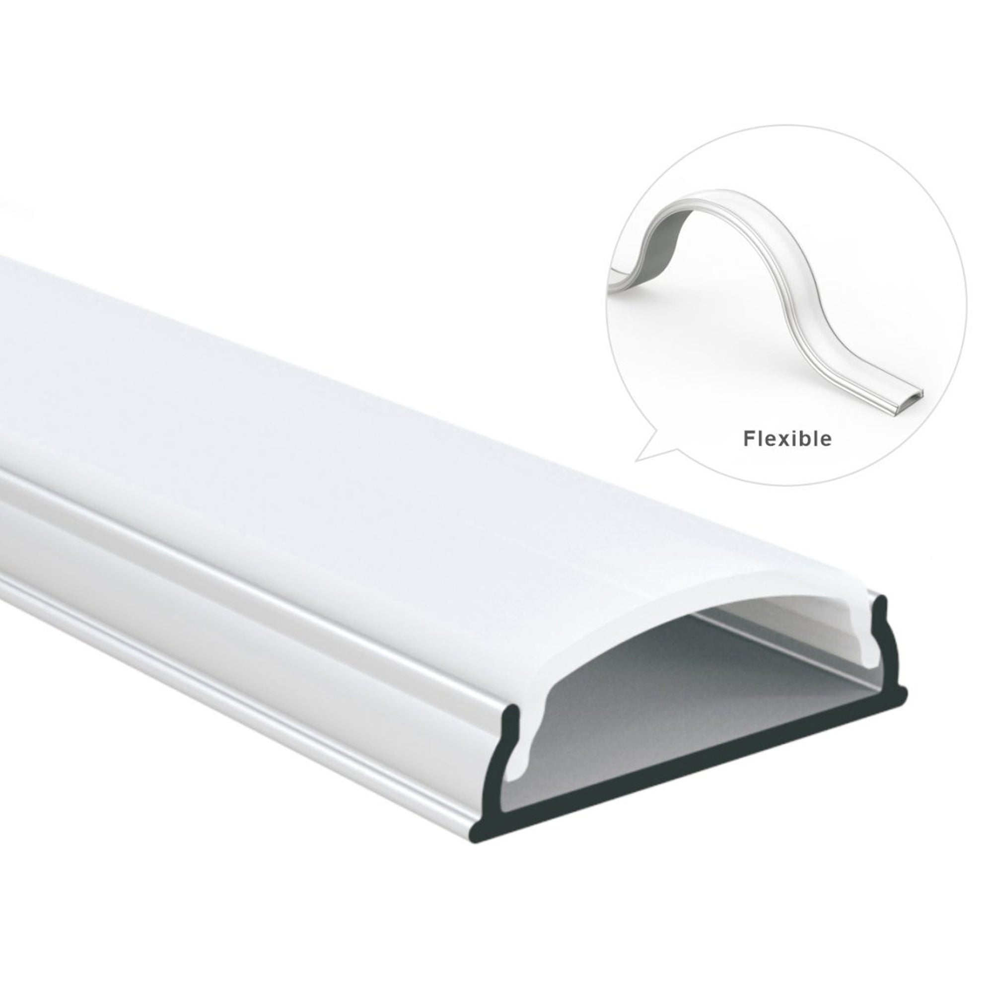 BN263 indoor flexible bendable LED aluminum profile channel for curved linear LED strip lighting