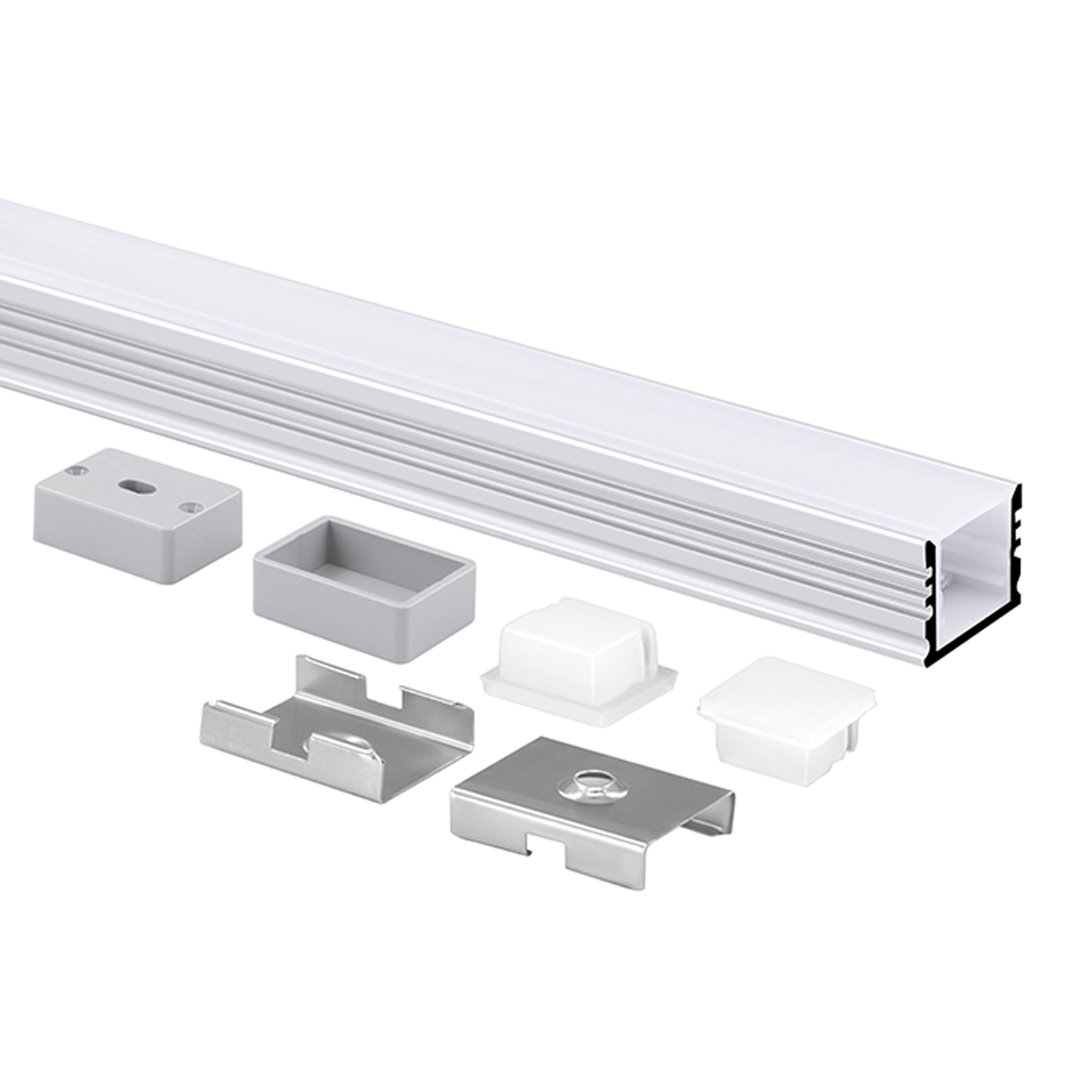 BN265 waterproof surface mount LED aluminum channel with end caps and mounting clips for indoor outdoor LED strip installation