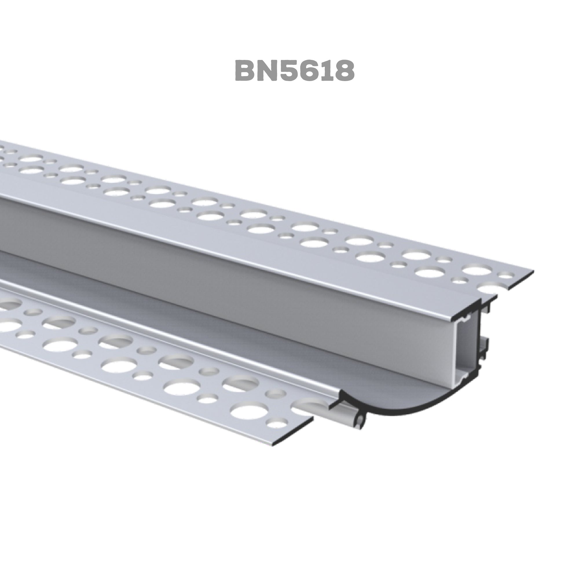 BN5618 indoor recessed drywall corner LED aluminum channel profile for corner LED strip lighting installation
