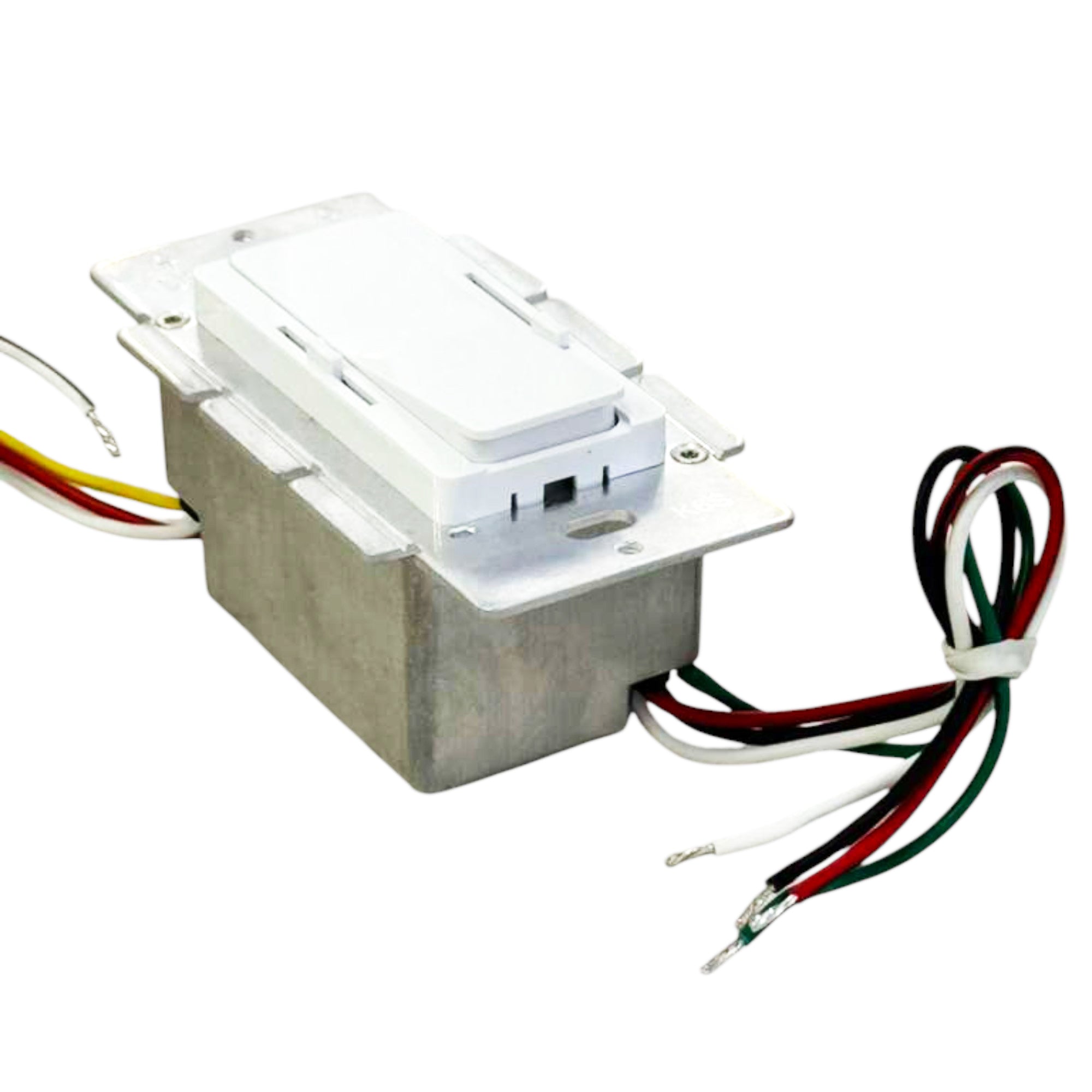 UL listed 24V 160W CCT dimmable LED driver wall switch side view showing integrated driver housing and wiring connections