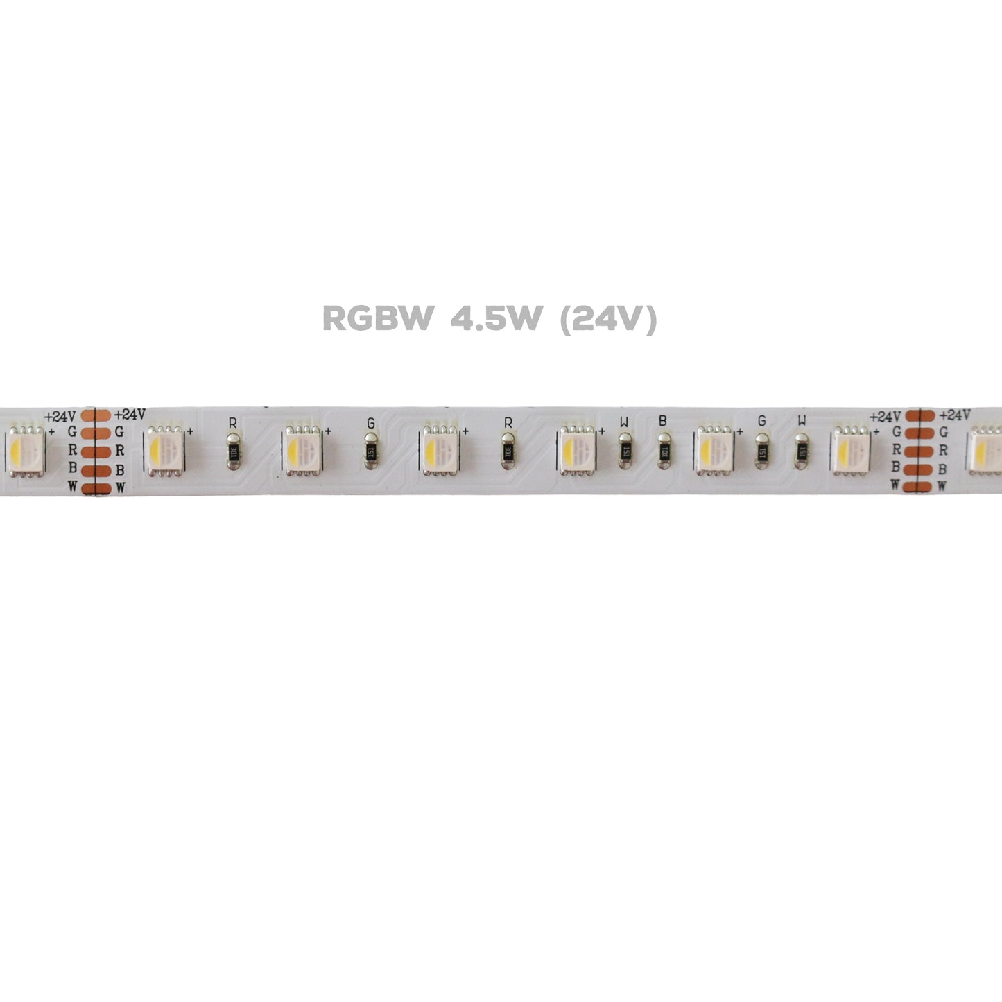 Dimmable RGBW(3k,4K,5K)LED Strip Lights 24V, 4.5W , IP20 (Indoor)/IP65 (Outdoor),16.5ft or 82ft
