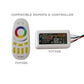 RGBW Strip Light Controller and Remote, Mi - Light- RGBW- FU096-FU038