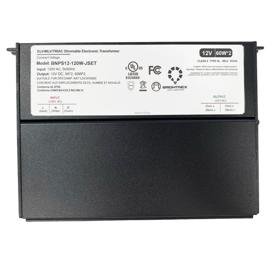 Dimmable LED Driver 12V, 120W for Wet, Damp, Dry Locations, Class 2, UL Certified (Dimmable LED Transformer