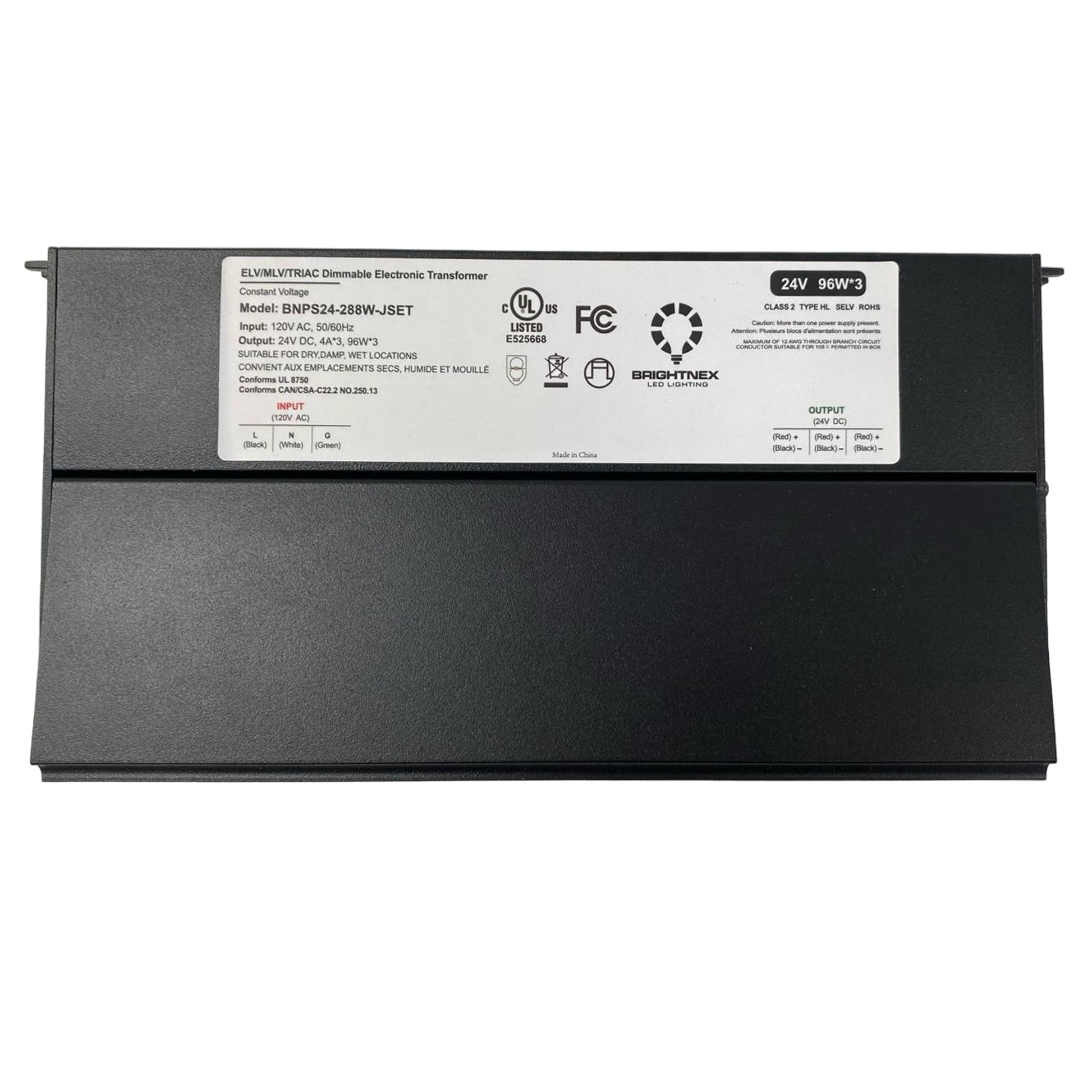 Dimmable LED Driver 24V,288W for Wet, Damp, Dry Locations, Class 2, UL Certified (Dimmable LED Transformer)