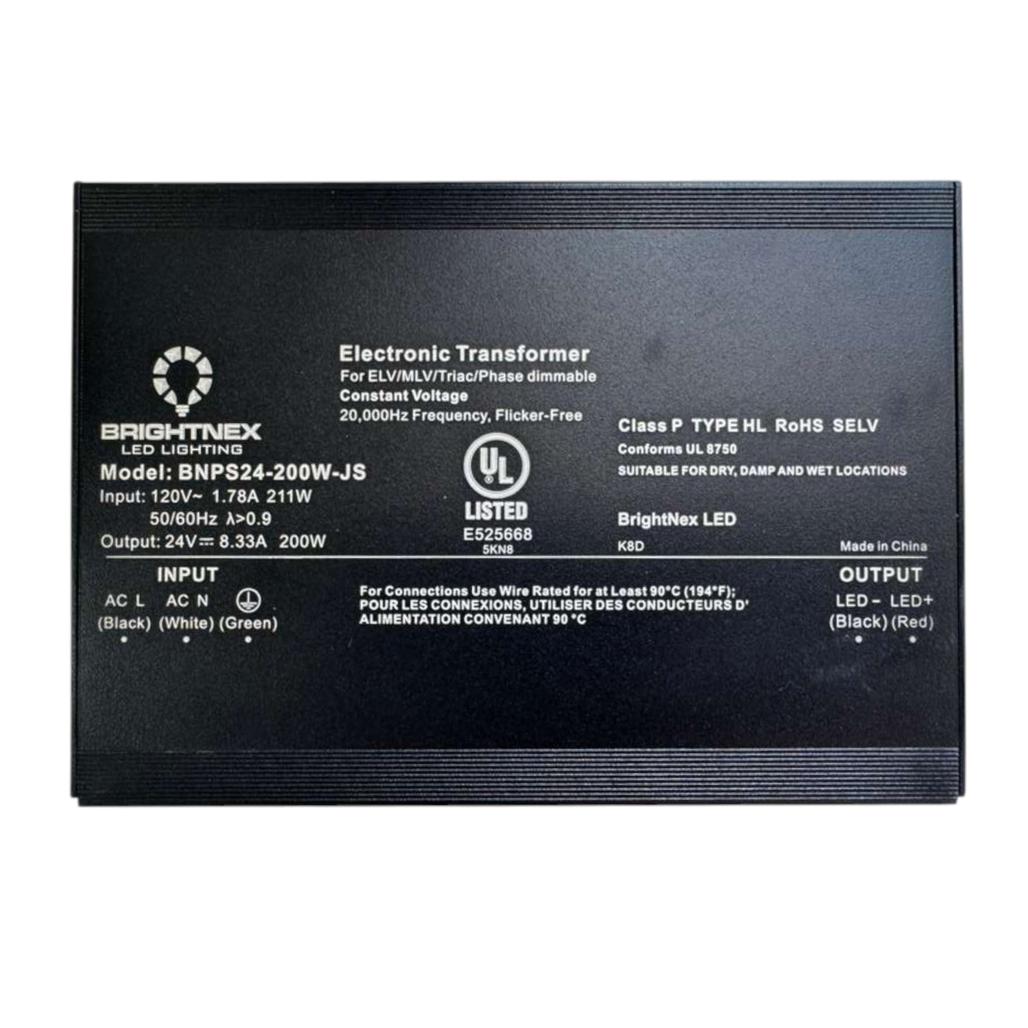 200W TRIAC / ELV / MLV Dimmable Transformer – 24V Constant Voltage – with Junction Box