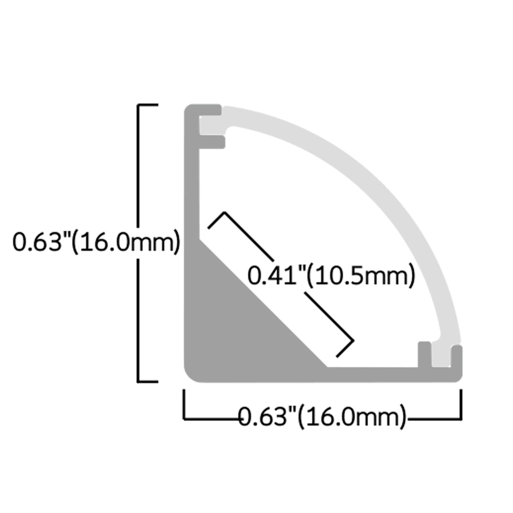 V Shape Aluminum Channels 90 Degree Corner LED Strip Channel with PC C