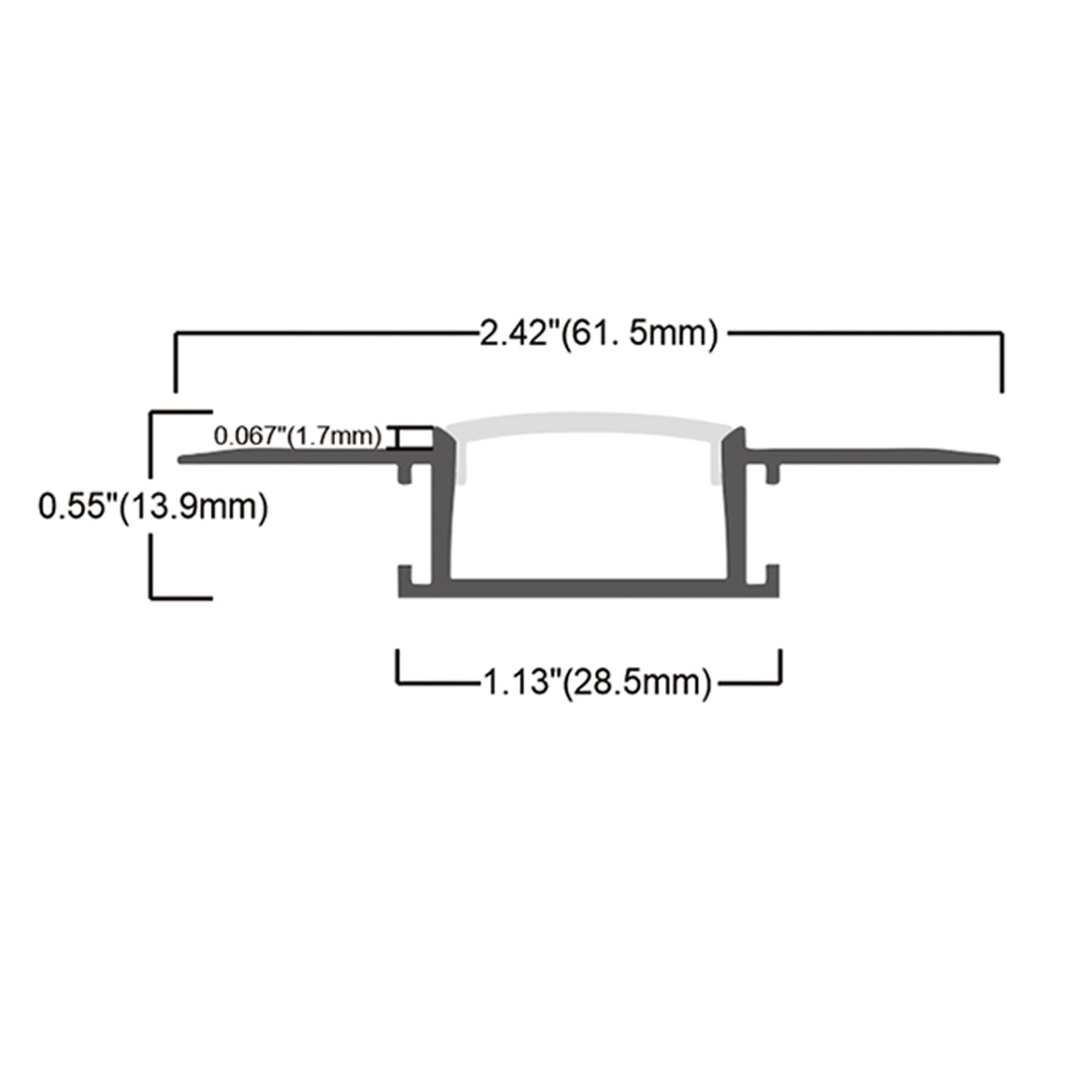 Plaster in Aluminum LED Profile, Durable and Long-Lasting, BN5615