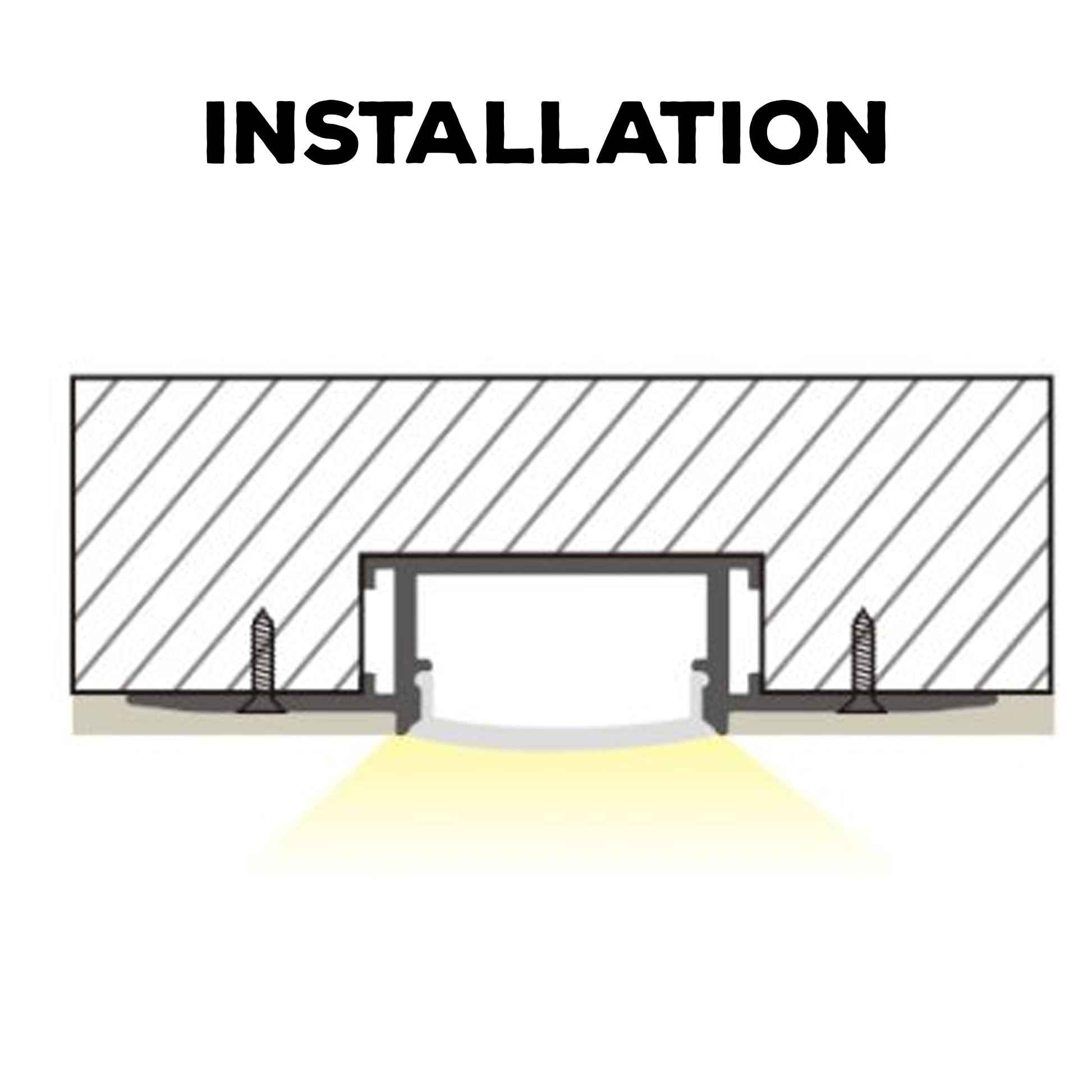 Plaster in Aluminum LED Profile, Durable and Long-Lasting, BN5615