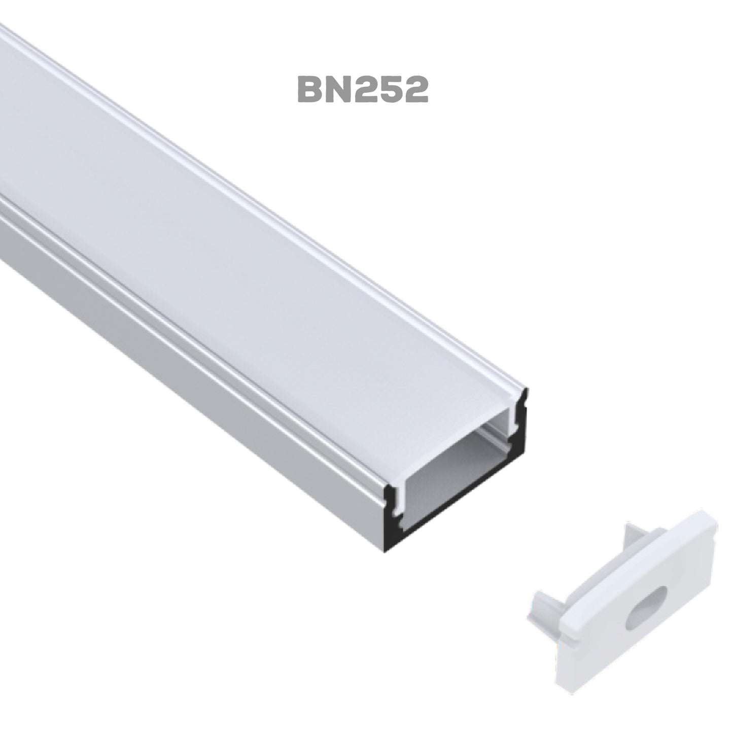 Aluminum Channel, Frosted Diffuser cover, BN252Aluminum Channel, Frosted Diffuser cover, BN252