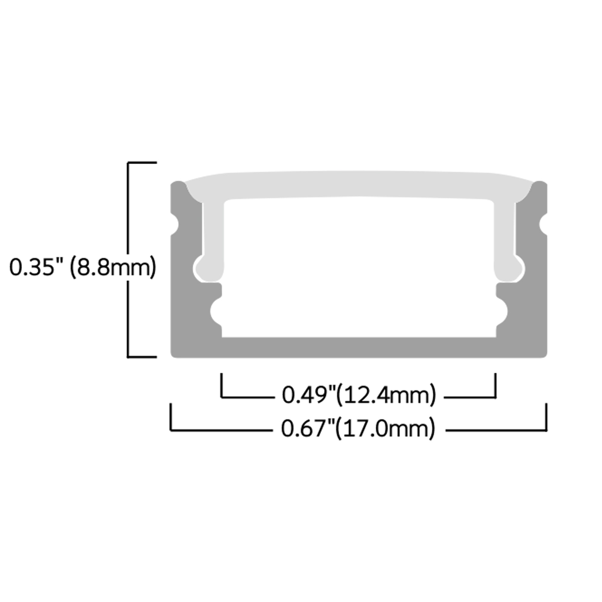 Aluminum Channel, Frosted Diffuser cover, BN252Aluminum Channel, Frosted Diffuser cover, BN252