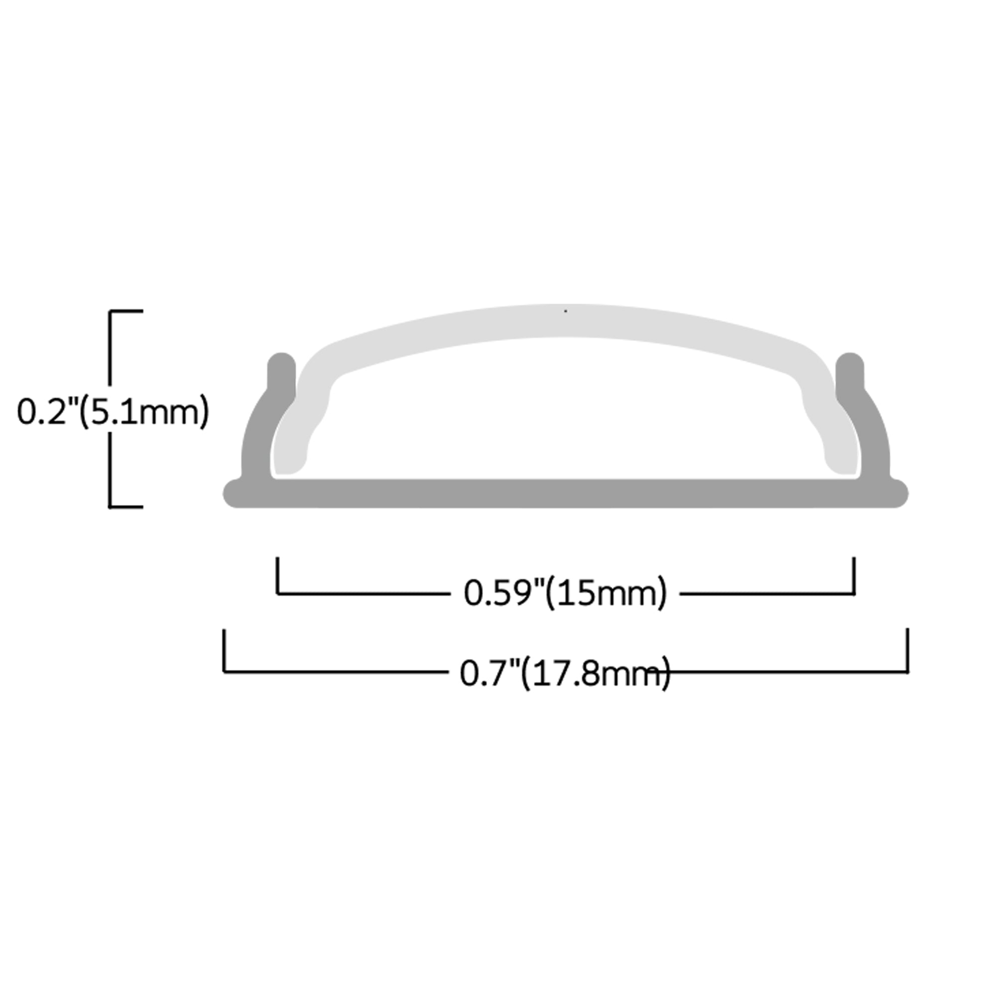 Bendable Flexible Aluminum Curved LED Profile , BN263