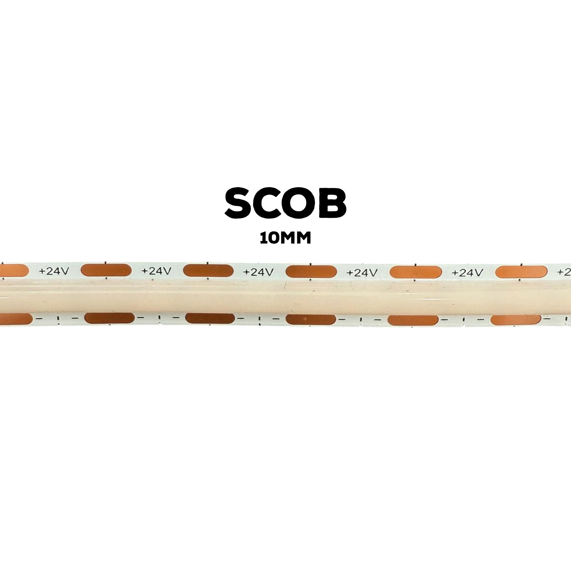 SCOB LED Strip Light – 24V – 10mm – (27K, 3K, 4K, 5K), UL Certified, Indoor (IP20), SMD COB