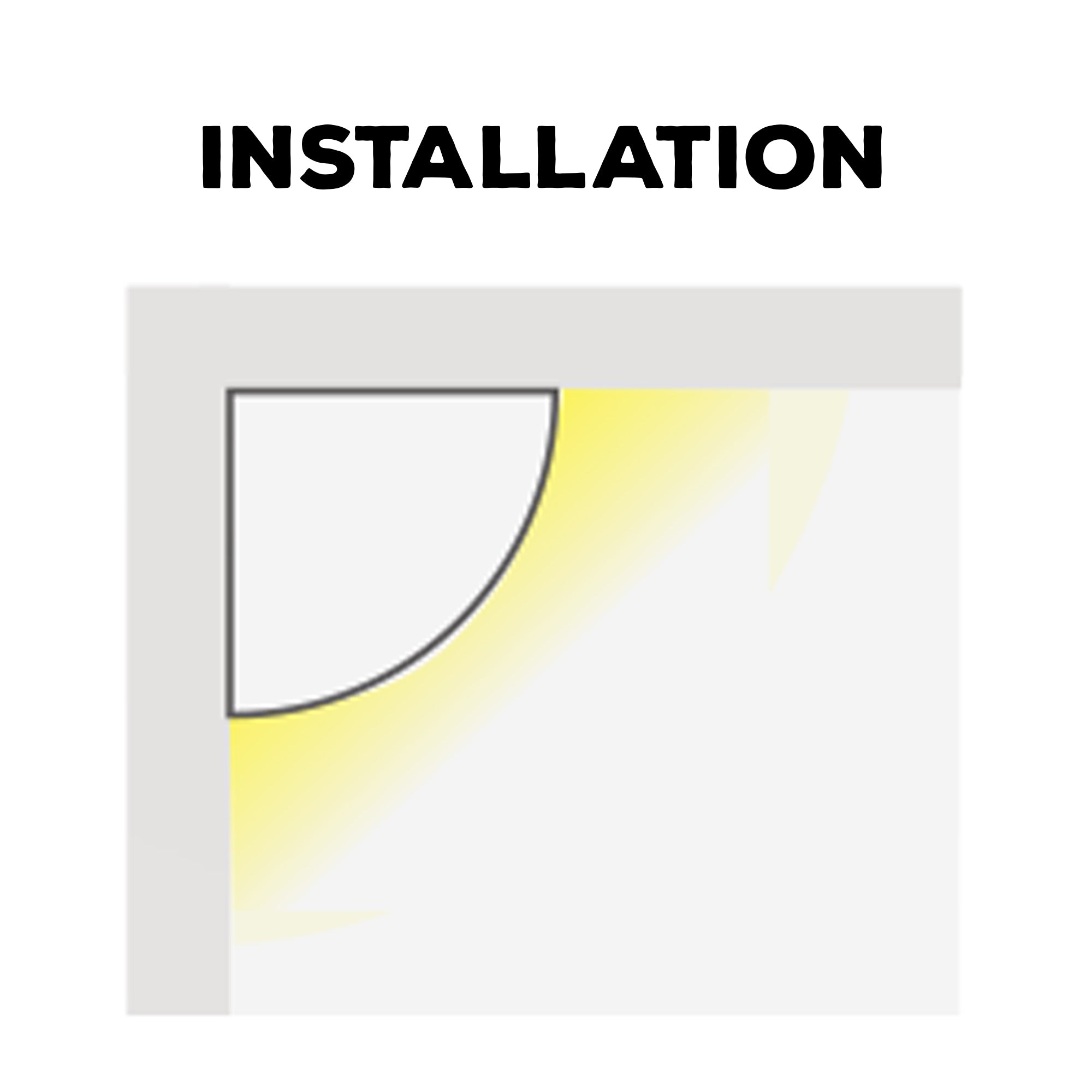 BN254 indoor V shape 90 degree corner LED profile installation lighting direction diagram