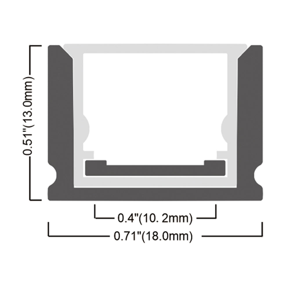 Led L Channel Sizes Waterproof LED Channel | Surface-Mount Aluminum Profile IP65