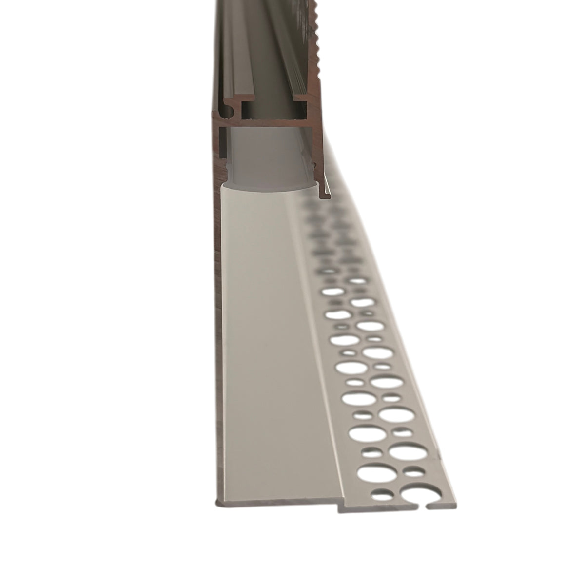 BN5620 plaster-in LED cove lighting channel with recessed diffuser