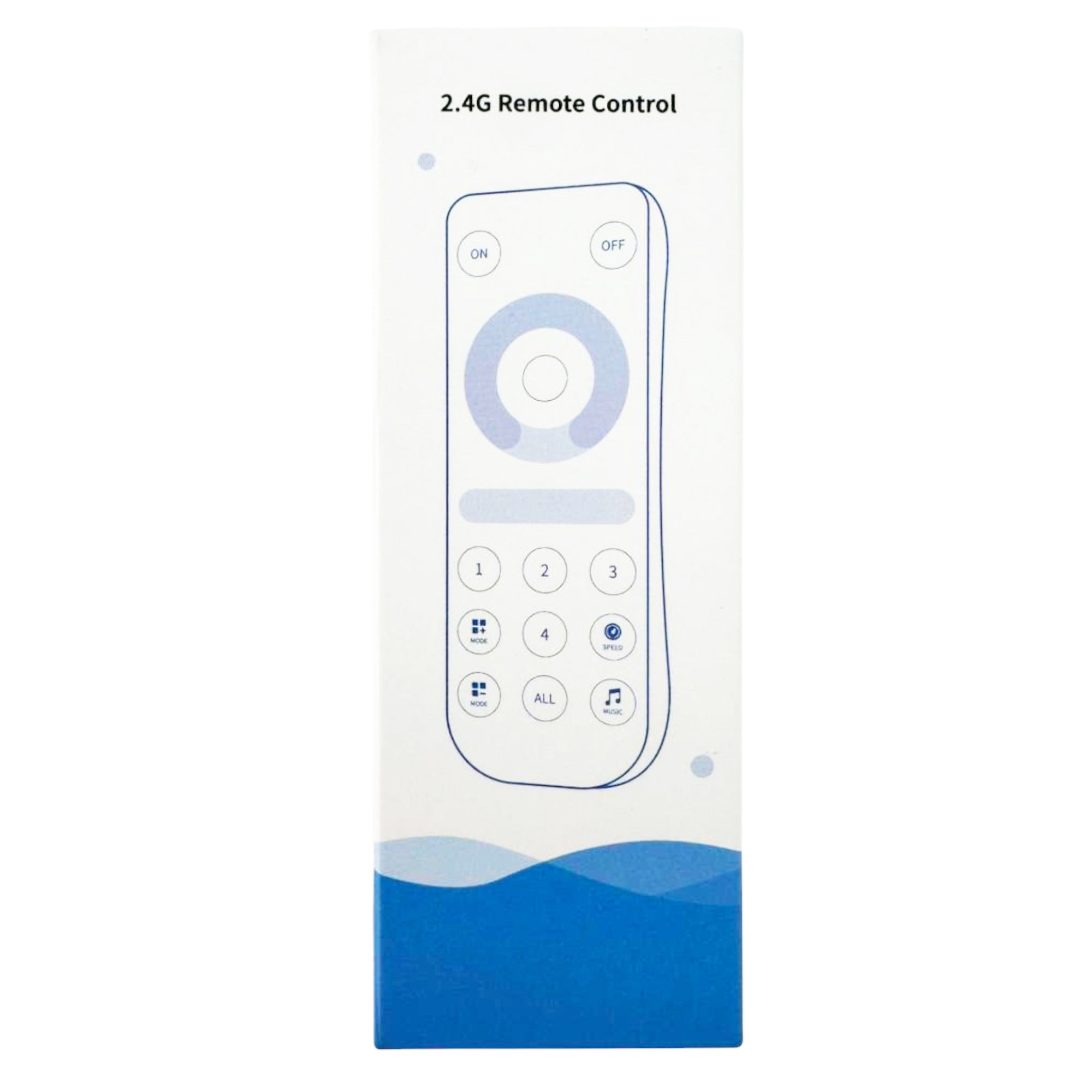 RB3 RGB LED strip 2.4G remote control retail packaging front view
