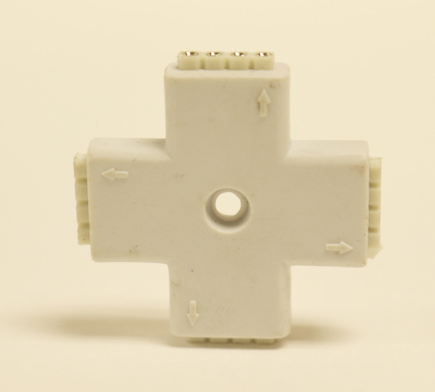 Strip Light Connector (Cross-shaped) Female 4-pin Splitter for RGB LED Strip Lights