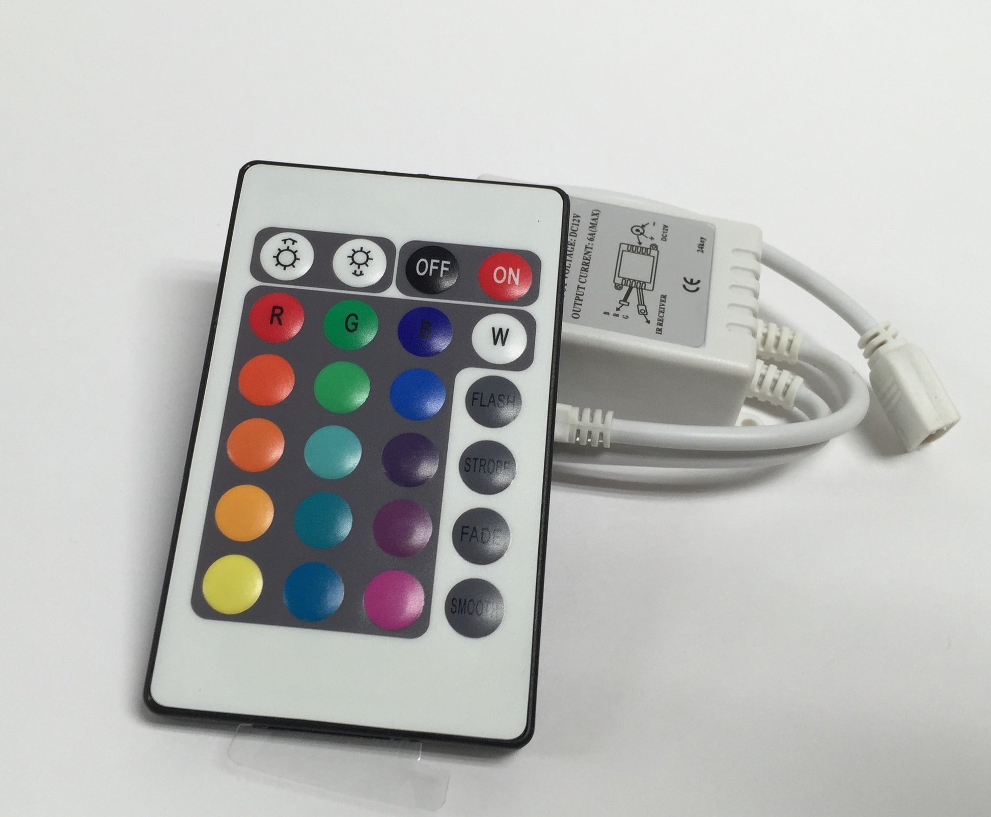 12V RGB LED Strip Light Controller, 24-Key – BrightNexLED