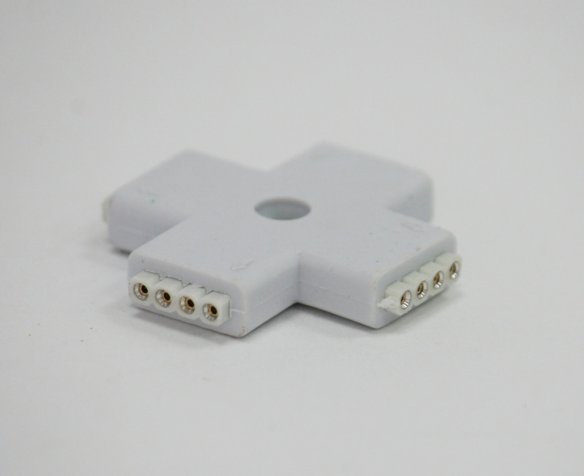 Strip Light Connector (Cross-shaped) Female 4-pin Splitter for RGB LED Strip Lights