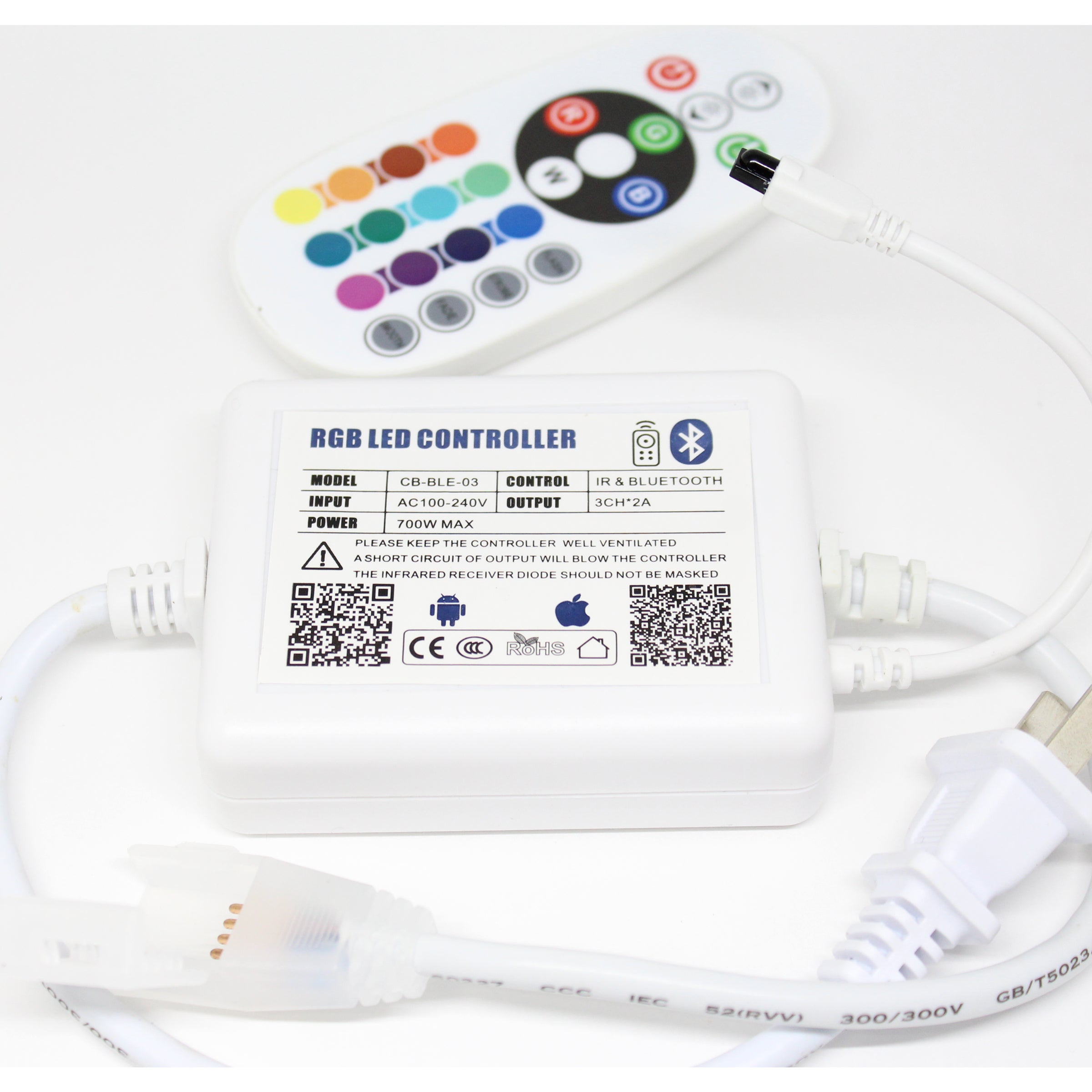 RGB LED Strip Light Quick Connect Controller