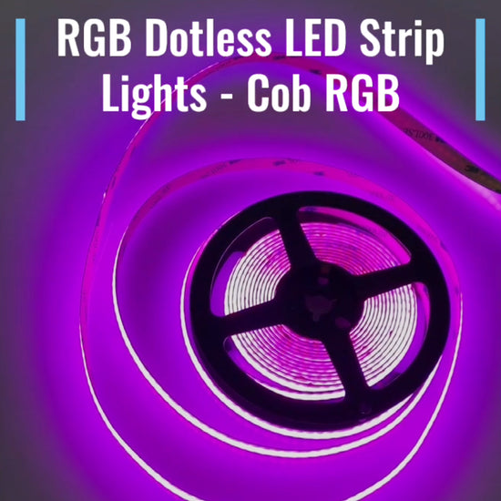RGB Dotless Linear LED Strip Lights - Cob RGB - Input DC24V, 16.5 ft