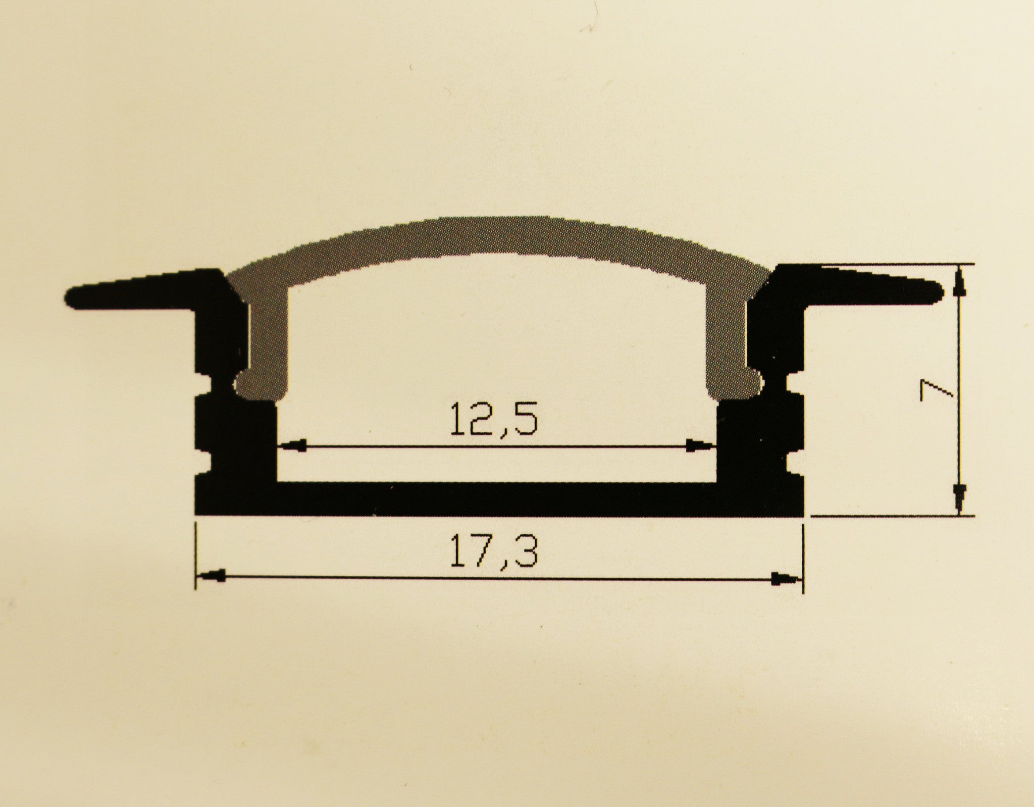 LED Profile Flush Mount for Indent Application