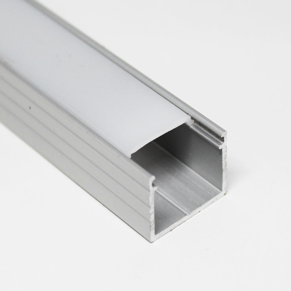 LED aluminum profile channel with snap in diffuser cover for linear LED strip installation