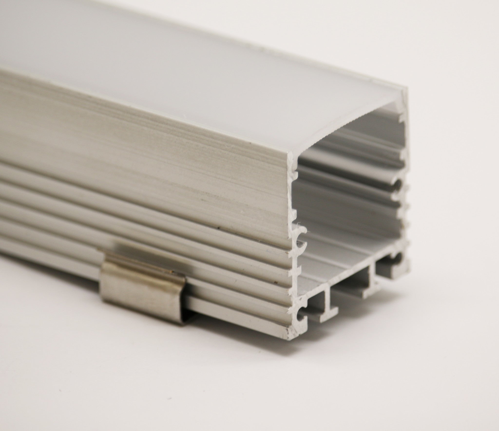BN258 large LED aluminum channel side view showing heat sink design for LED strips
