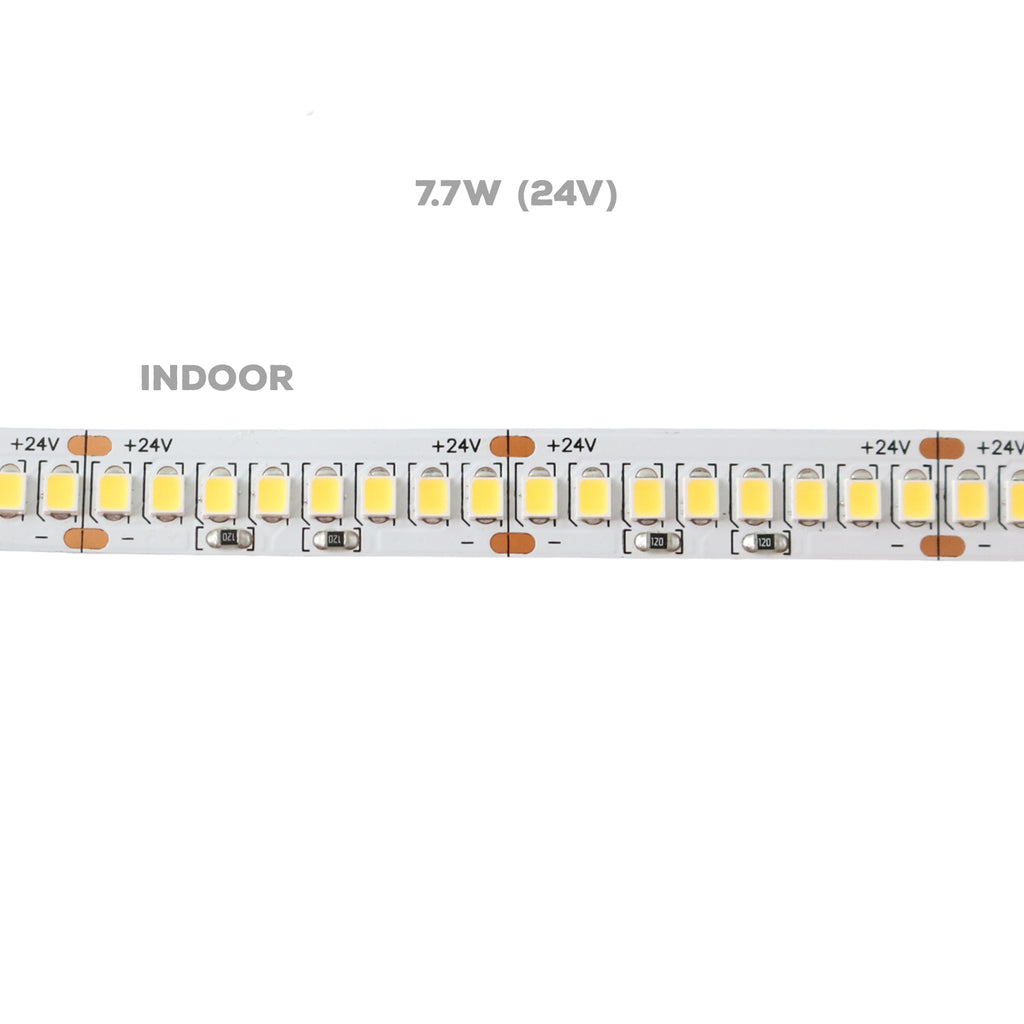 Dimmable Single Color LED Strip Lights 24V, 7.7W - Indoor Only (IP20),